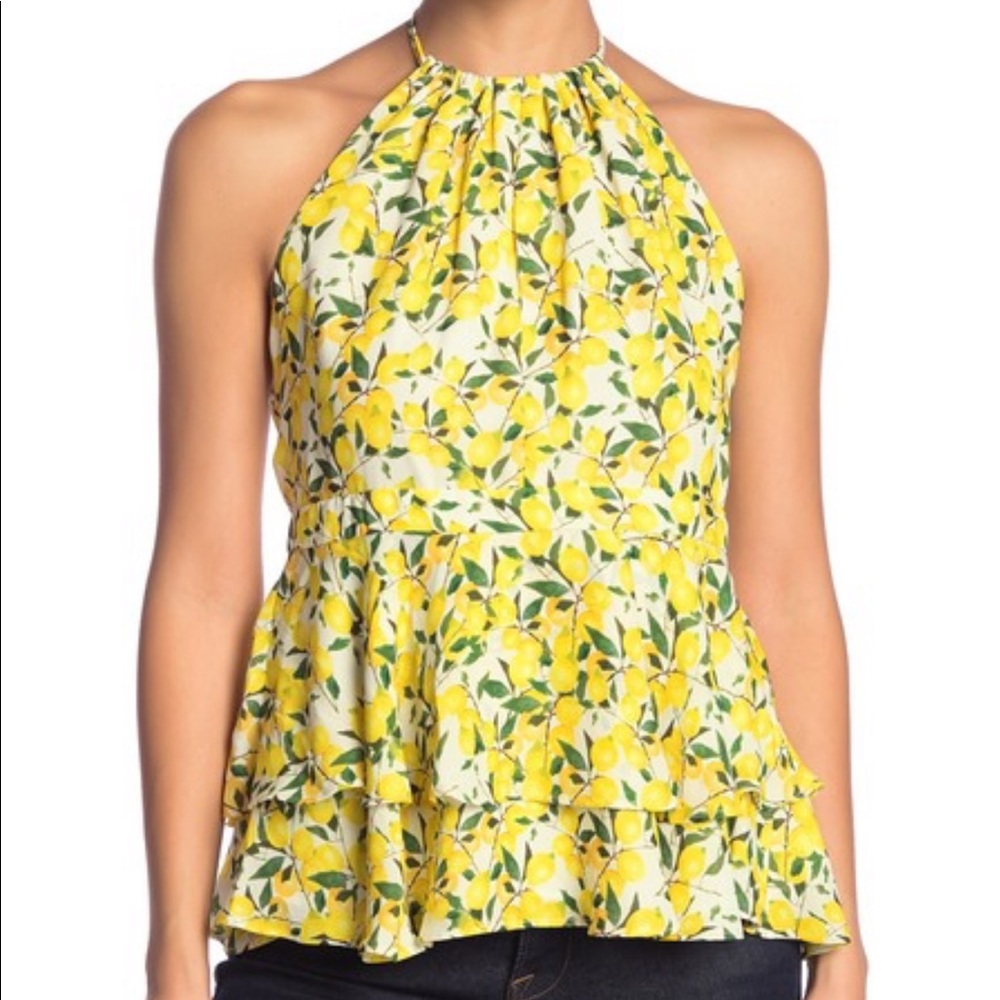 Parker Lemon print keyhole halter top - Picture 2 of 6